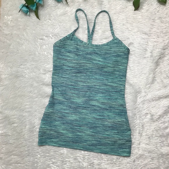 Lululemon Green Tank Top with Compression Bra